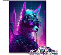 Puzzle per adulti da 1000 pezzi, simpatico lama umano in legno, rompicapo ad alta difficoltà per adolescenti, 50x75cm, gioco interattivo per famiglie
