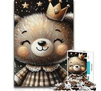 Puzzle per adulti da 1000 pezzi, simpatico orsetto stravagante, gioco stimolante, giocattoli educativi per l'apprendimento, regali di Babbo Natale segreto, 38x26cm (1000 pezzi)