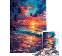 Puzzle per adulti da 1000 pezzi "Sinfonia del tramonto tropicale" - Puzzle da 1000 pezzi per la decorazione della casa gioco di analisi e logica regalo per amici e familiari (38x52cm)