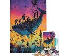 Puzzle per adulti da 1000 pezzi Sinfonia di Balene gioco interattivo un'opera d'arte compleanno e Natale (dimensioni 38x52cm)