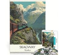 Puzzle per adulti da 1000 pezzi Skagway Alaska | Decorazioni per la casa arte e arredamento per rafforzare l'amore tra le coppie regali di Natale e compleanno. 38x26cm