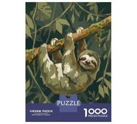 Puzzle Per Adulti Da 1000 Pezzi Sloth Hanging on A Branch Puzzle Per Adolescenti Gioco Pratico Decorazione Per La Casa Regali Di Natale E Compleanno 52x38cm/1000pcs