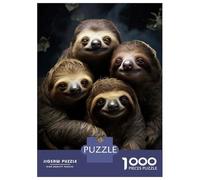 Puzzle Per Adulti Da 1000 Pezzi Sloths in The Rainforest Puzzle Per Adulti Giochi Rilassanti Regali Per Donne È Ideale Come Regalo 38x26cm/1000pcs