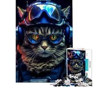 Puzzle per adulti da 1000 pezzi SOF Warrior Cat Gioco impossibile per gioco educativo Sfida Giocattolo Regalo Compleanno Migliora la memoria (Dimensioni 38x26cm)