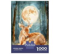 Puzzle Per Adulti Da 1000 Pezzi Soft Silence - Cute Deer And Fawn Boho Woodland Nursery Illustration Puzzle Per Adulti Giochi Rilassanti Difficili Ottimo Regalo Per I Giocatori 70x50cm/1000pcs