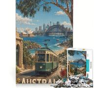 Puzzle per adulti da 1000 pezzi "Sogno Australia", gioco pratico, ideale per passare il tempo durante le vacanze a casa, con poster abbinato e foglio di curiosità 38x26cm