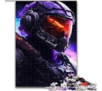 Puzzle per adulti da 1000 pezzi, soldato con elmo nello spazio, dimensioni 26x38cm, attività per famiglie, rompicapo, decorazioni per la casa, regalo per le feste.