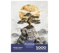 Puzzle Per Adulti Da 1000 Pezzi Solitary Tree by Moonlight Puzzle Giochi Rilassanti Taglio Di Precisione Interazione Genitore-figlio 70x50cm/1000pcs