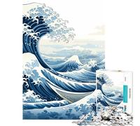 Puzzle per adulti da 1000 pezzi "Sotto l'onda" di Kanagawa Puzzle da 1000 pezzi decorazione da parete sfida impegnativa bellissimo design (38x52cm)