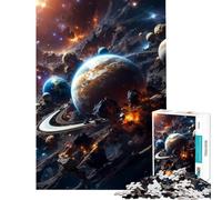 Puzzle per adulti da 1000 pezzi "Space Chaos" gioco interattivo che crea dipendenza e aiuta a coltivare la pazienza ideale come regalo di Babbo Natale segreto o per passare il tempo durante le vacanze
