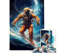 Puzzle per adulti da 1000 pezzi Space Surfer Gioco Impossibile Gioco Educativo Sfida Giocattolo Regalo Compleanno Migliora la Memoria (Dimensioni 38x26cm)