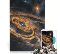 Puzzle per adulti da 1000 pezzi: Spirale del buco nero cosmico, gioco rompicapo, interazione genitore-figlio, rafforza l'amore tra le coppie 38x26cm