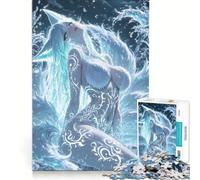 Puzzle per adulti da 1000 pezzi: Spirito della volpe a nove code nell'acqua giocattolo educativo difficile e stimolante per rafforzare l'amore tra le coppie 38x26cm