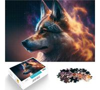 Puzzle per adulti da 1000 pezzi Spirito Siberian Husky Fatto di legno Adatto a partire dai 14 anni Giocattoli fai da te Regali unici per compleanno e Natale misurare：50x75cm