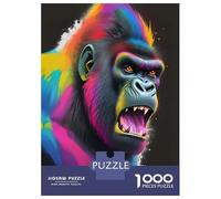 Puzzle Per Adulti Da 1000 Pezzi Splash Art Gorilla Puzzle Giochi Rilassanti Sfida Difficile Regali Unici Per Compleanno E Natale 70x50cm/1000pcs