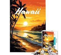 Puzzle per adulti da 1000 pezzi splendida baia delle Hawaii gioco educativo regalo per compleanni per tutta la famiglia (dimensioni 38x52cm)