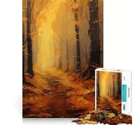 Puzzle per adulti da 1000 pezzi,splendido bosco autunnale,decorazione pulita e compatta,gioco divertente e stimolante,ideale per momenti di relax,regalo di compleanno o hobby (38x52cm)