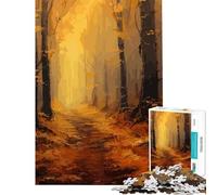 Puzzle per adulti da 1000 pezzi splendido bosco autunnale difficile e stimolante regalo per donne giocattolo antistress per età 14+ (38x26cm)