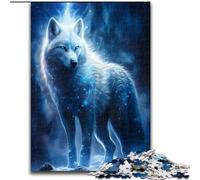 Puzzle per adulti da 1000 pezzi, splendido lupo in legno, perfetto come decorazione fai da te o regalo di compleanno, 50x75cm, gioco interattivo per famiglie