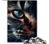Puzzle per adulti da 1000 pezzi, splendido macro di occhio di gatto, gioco intellettuale giocattolo che rafforza l'amore tra coppie dai 14 anni in su (dimensioni 50x75cm)