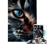 Puzzle per adulti da 1000 pezzi splendido occhio di gatto macro impegnativo da completare difficile gioco manuale adatto a persone dai 14 anni in su (50x75cm)