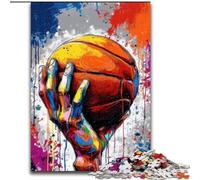 Puzzle per adulti da 1000 pezzi, sport di basket, gioco stimolante e gioco per famiglie con pezzi completamente interconnessi di forma casuale dimensioni 26x38cm