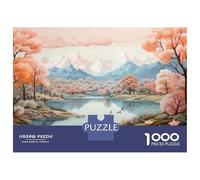 Puzzle Per Adulti Da 1000 Pezzi Springtime Serenity Pastel Landscape with Blossoms Puzzle Per Adulti Giochi Rilassanti Gara Di Velocità Delle Mani Attività Divertenti A Casa 38x26cm/1000pcs