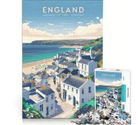 Puzzle per adulti da 1000 pezzi, St Ives, Inghilterra, viaggio, giocattolo educativo, difficile, lista dei desideri con Babbo Natale 38x52cm