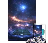Puzzle per adulti da 1000 pezzi Stadio di calcio fluttuante nell'immensità dello spazio Un gioco impegnativo da completare un rompicapo per ragazzi dai 14 anni in su 38x26cm