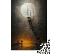 Puzzle Per Adulti Da 1000 Pezzi Stairway to The Moon Puzzle Per Adulti Gioco Pratico Decorazione Perfetta Attività Divertenti A Casa 52x38cm/1000pcs