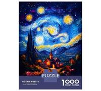 Puzzle Per Adulti Da 1000 Pezzi Starry Night Village Puzzle Per Adulti Giochi Rilassanti Assemblaggio Di Modelli Regali Di Natale E Compleanno 38x26cm/1000pcs