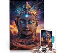 Puzzle per adulti da 1000 pezzi Statua del Buddha fantasy Fatto di carta,da 14 anni in su Antistress Sfida difficile Regalo di opere d'arte。misurare:38x52cm/14.96x20.47pollice