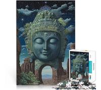 Puzzle per adulti da 1000 pezzi Statua del Buddha fantasy Fatto di cartone per e da 14 anni in su Vacanze a casa: ammazzare il tempo Regali di giochi impegnativi misurare：38x52cm