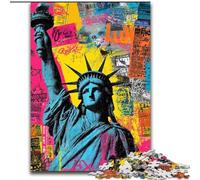 Puzzle per adulti da 1000 pezzi Statua della Libertà, giocattoli educativi ideali come regalo per tutta la famiglia dai 14 anni in su dimensioni 26x38cm