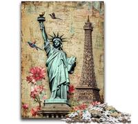 Puzzle per adulti da 1000 pezzi Statua della Libertà, gioco stimolante e gioco per famiglie, ideale come regalo per tutta la famiglia, 50x75cm