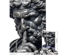 Puzzle per adulti da 1000 pezzi statua greca del silenzio gioco impossibile regalo di compleanno decorazione per la casa giocattolo che aiuta ad allenare il cervello (38x26cm)