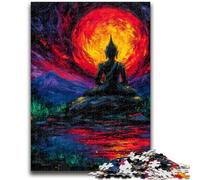 Puzzle per adulti da 1000 pezzi, statua misteriosa del Buddha, gioco stimolante e decorazione da parete per famiglie, regali unici per compleanno e Natale, 50x75cm