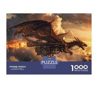 Puzzle Per Adulti Da 1000 Pezzi Steampunk Dragon Airship-1 Puzzle Per Adulti Giochi Per Famiglie Regali Per Donne Regali Per Amici E Familiari 52x38cm/1000pcs