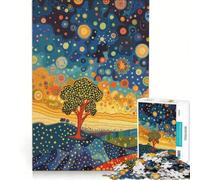 Puzzle per adulti da 1000 pezzi stelle del mattino stile Klimt gioco educativo decorazione perfetta ogni pezzo è unico 38x52cm