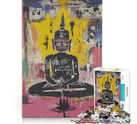 Puzzle per adulti da 1000 pezzi, stile Buddha Basquiat, gioco pratico, analisi e logica, regalo per amici e familiari, 38x26cm