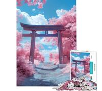 Puzzle per adulti da 1000 pezzi stile giapponese Torii Vaporwave decorazione per la casa giocattolo regalo di compleanno regalo di viaggio (38x26cm)