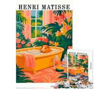 Puzzle per adulti da 1000 pezzi stile Henri Matisse giocattolo educativo per il bagnetto a forma di porcellino d'India ottimi regali e giocattoli giochi educativi interazione genitore-figlio38x26cm