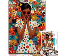 Puzzle per adulti da 1000 pezzi, stile Mary Blair, donna, puzzle per adolescenti, gioco a quiz, decorazione da parete, regali unici per compleanno e Natale (dimensioni 38x26cm)