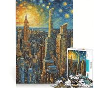 Puzzle per adulti da 1000 pezzi, stile New York con motivo Van Gogh, gioco educativo da assemblare, regalo per il Secret Santa, 50x75cm