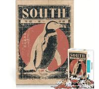 Puzzle per adulti da 1000 pezzi, stile retrò, pinguino del sud, sfida impegnativa, gioco per famiglie, ottimo regalo e giocattolo, 50x75cm