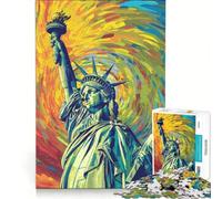 Puzzle per adulti da 1000 pezzi stile Statua della Libertà gioco per famiglie difficile e stimolante compleanno e Natale 38x26cm