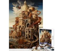 Puzzle per adulti da 1000 pezzi,stile steampunk surreale,decorazione per la casa,giocattoli,idee regalo,gioco rompicapo,migliora l'amore tra coppie,dimensioni 38x52cm