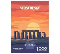 Puzzle Per Adulti Da 1000 Pezzi Stonehenge Sunset Puzzle Per Adulti Gioco Rompicapo Ma Divertente E Umoristico Difficile E Stimolante 38x26cm/1000pcs
