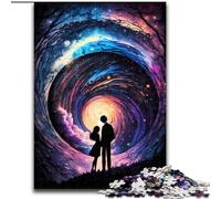 Puzzle per adulti da 1000 pezzi, storia d'amore cosmica, puzzle per adulti da 1000 pezzi, idea regalo per le feste, opera d'arte umoristica, illustrazione dettagliata, dimensioni 26X38cm