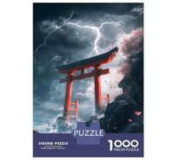 Puzzle Per Adulti Da 1000 Pezzi Stormy Torii Gate Puzzle Per Adulti Gioco Rompicapo Ma Divertente E Umoristico Difficile E Stimolante 70x50cm/1000pcs